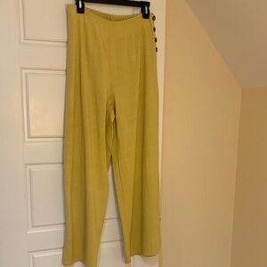 Sienna Sky🌼Butter Yellow Wideleg Pants (XL) (NWOT)